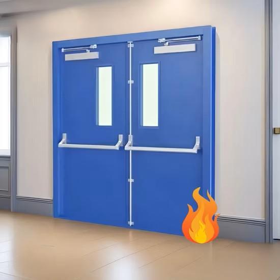 Durable Galvanized Fire Rated Commercial Steel Metal Door for Office Buildings