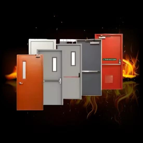 Mineral Door Core Steel Security Exterior Fire Rated Doors for Subway Stations