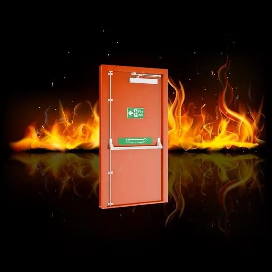 Rust-Proof Treatment Commercial Steel Insulated Exterior Fire Rated Door for Airport Terminals