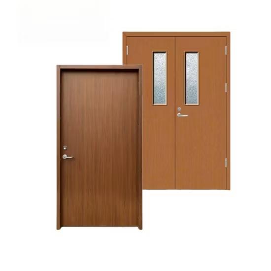 Wood Grain Finish Fire Rated Wooden Door for School Classrooms